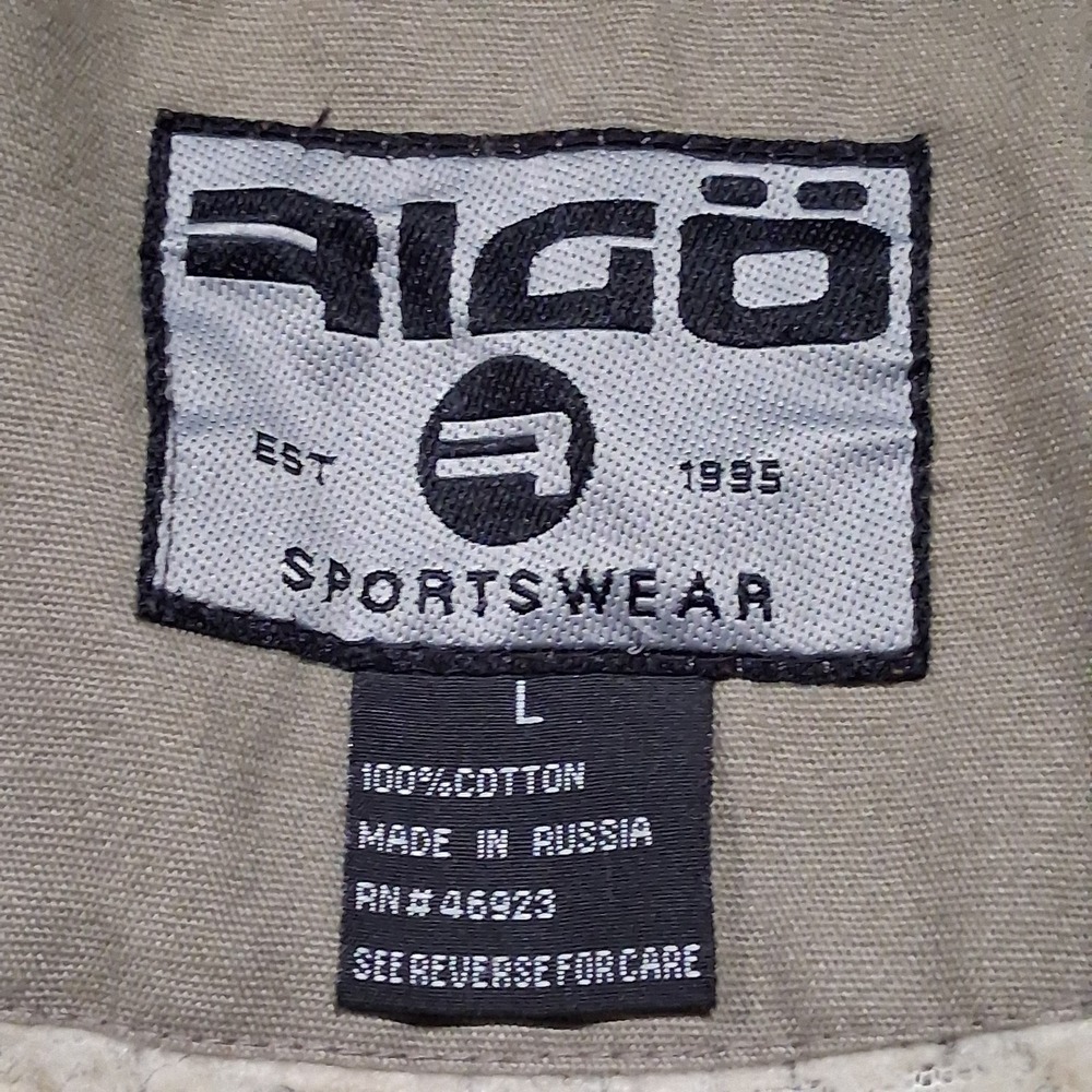 Rigo Sportswear Mens Tan Khaki 100% Cotton Canvas Full Zip Work Jacket Large - Picture 2 of 12